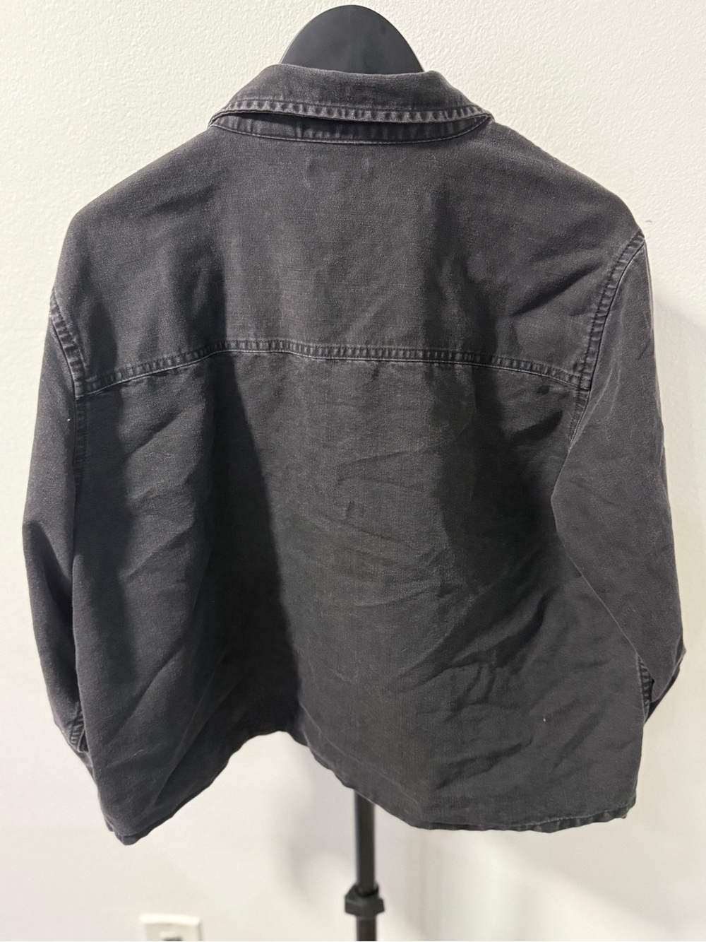 Levi's Black Denin Overshirt Shacket Button Front Jacket S - Picture 3 of 4